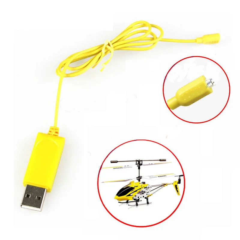 Syma-helicóptero teledirigido S107 S105, Mini cargador USB, piezas de Cable de carga, juguetes de Control remoto de alta calidad para niños, piezas