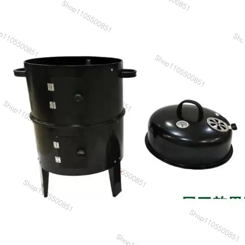 Hot-Sell!  3-in-1 Smoker, Roaster & Gas Grill, Black,23.1