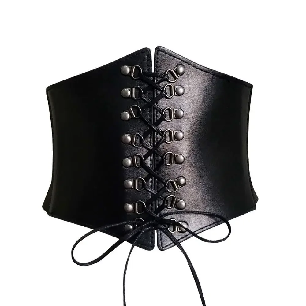 Accessories Corset PU Leather Waistband Girdle Wide Waist Belt Elastic Buckle
