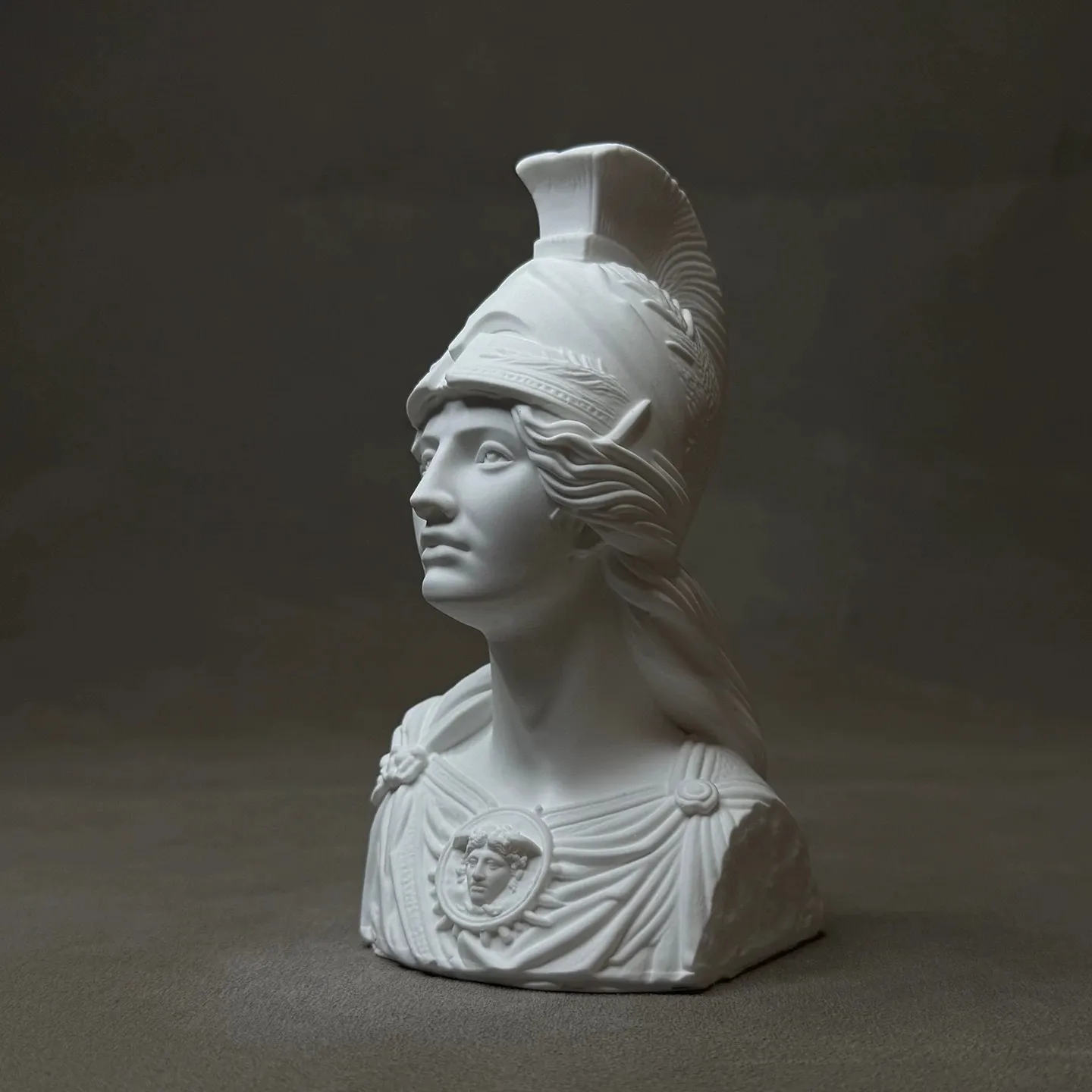 Greek Style Athena Gypsum Bust Sculpture White Plaster Statue Desktop Decor Classical Art Figurine Home Decoration