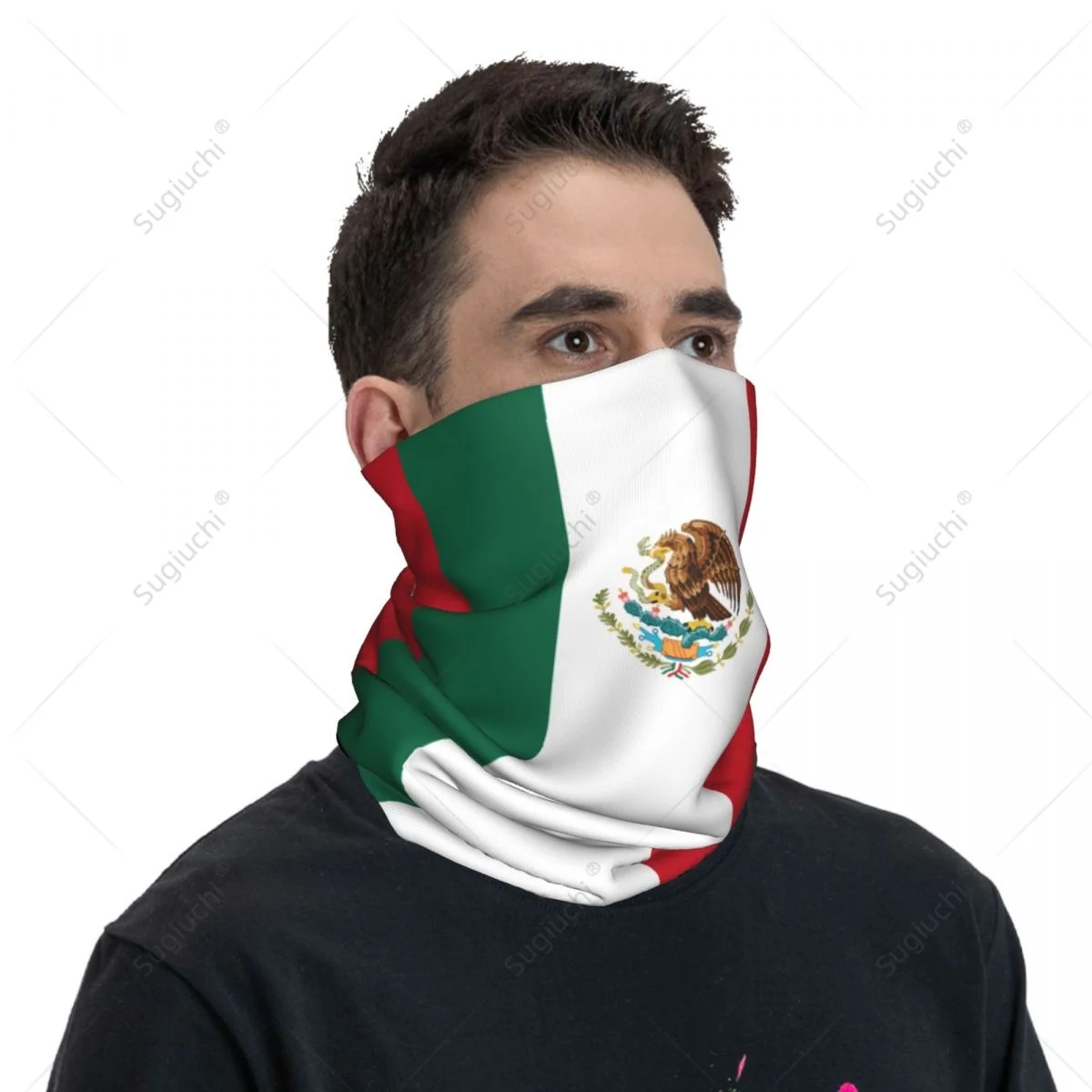 Unisex Mexico Flag Neckerchief Scarf Neck Face Mask Scarves Neck Warmer Seamless Bandana Headwear Cycling Hiking - view 2
