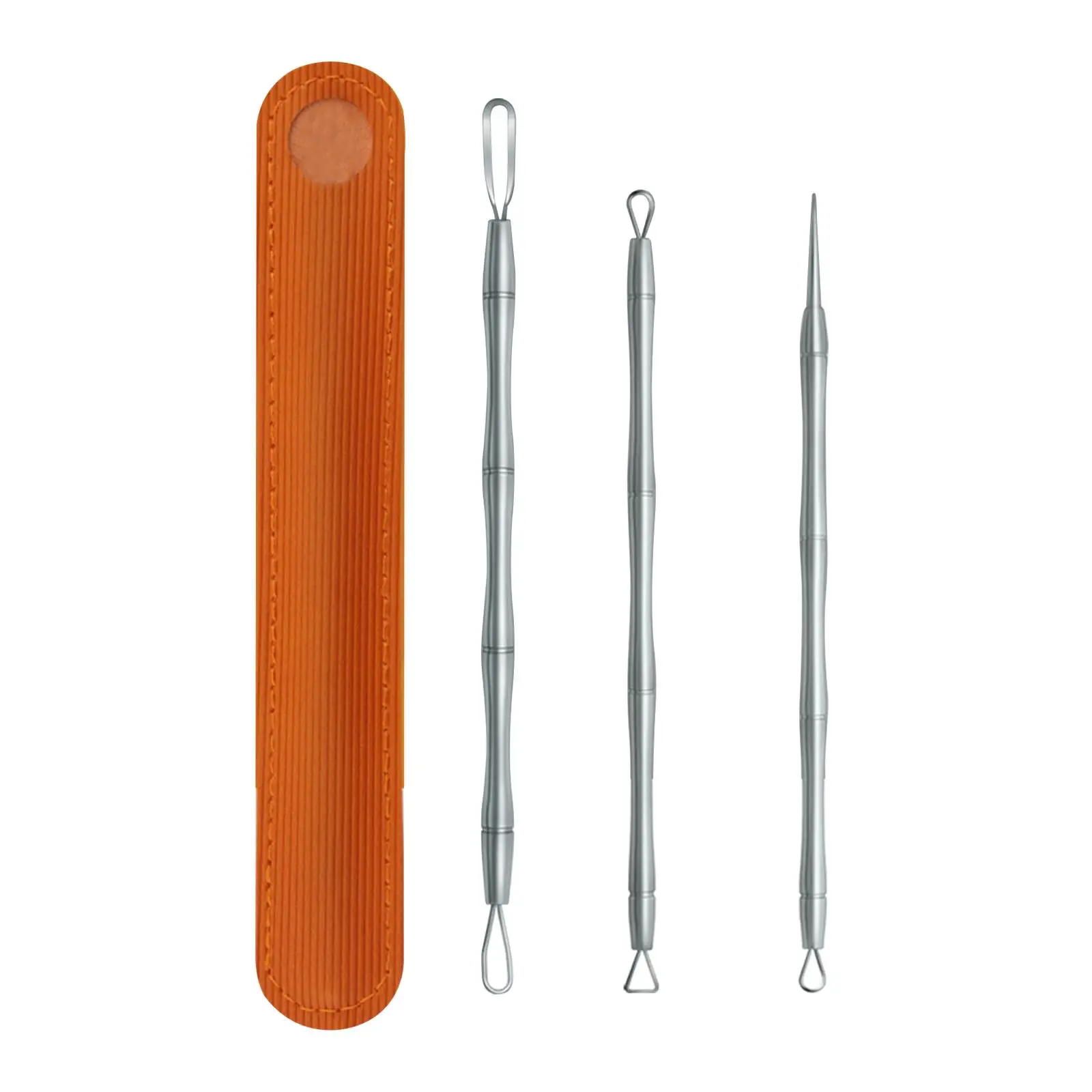 Kit removedor de cravo de aço inoxidável, conjunto de ferramentas extrator de dupla face para cuidados com remoção de espinhas faciais