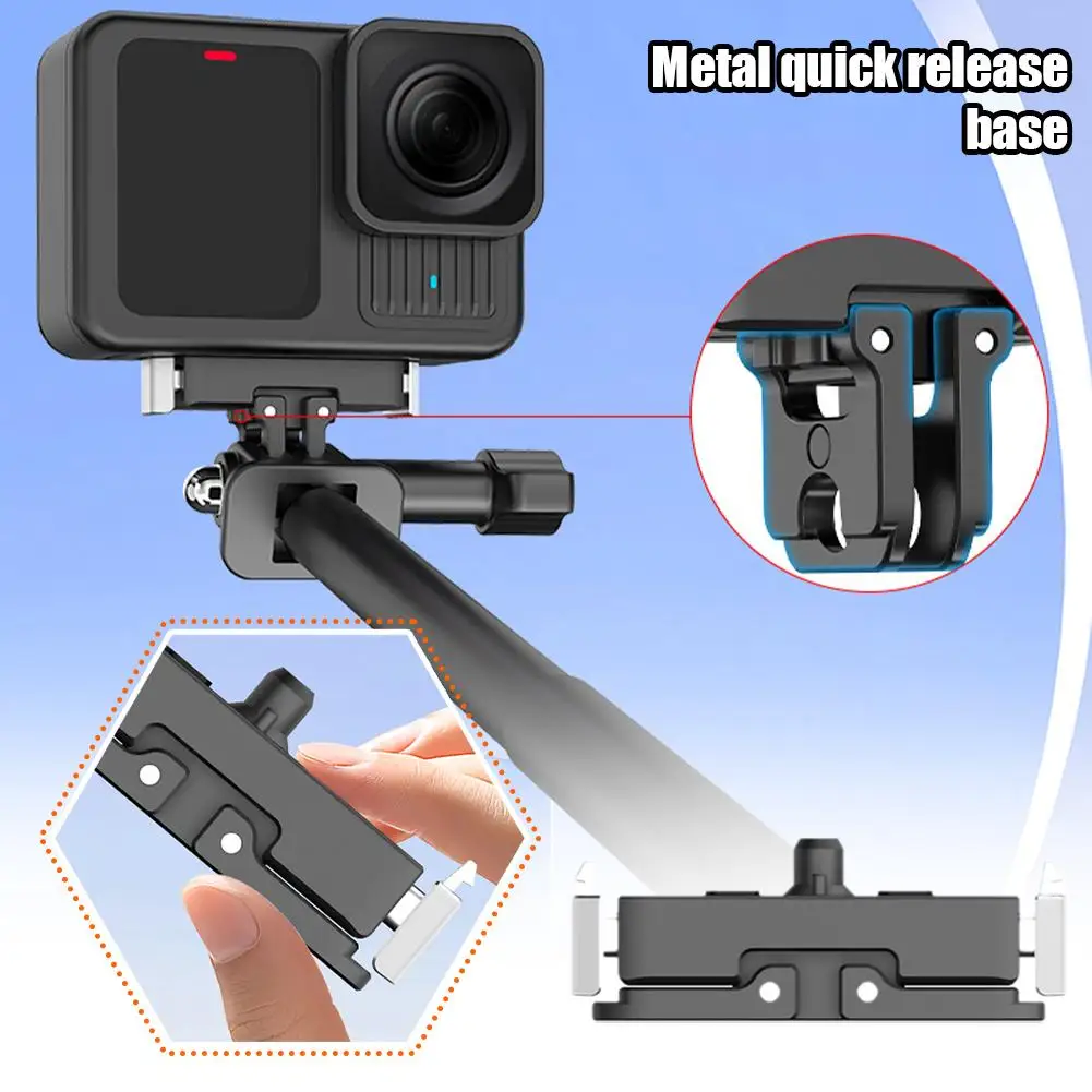 For Go Pro 13 Black Metal Magnetic Quick Release Adapter Base Sports Camera For Gopro13 Adapter Bracket Accessories O7a9