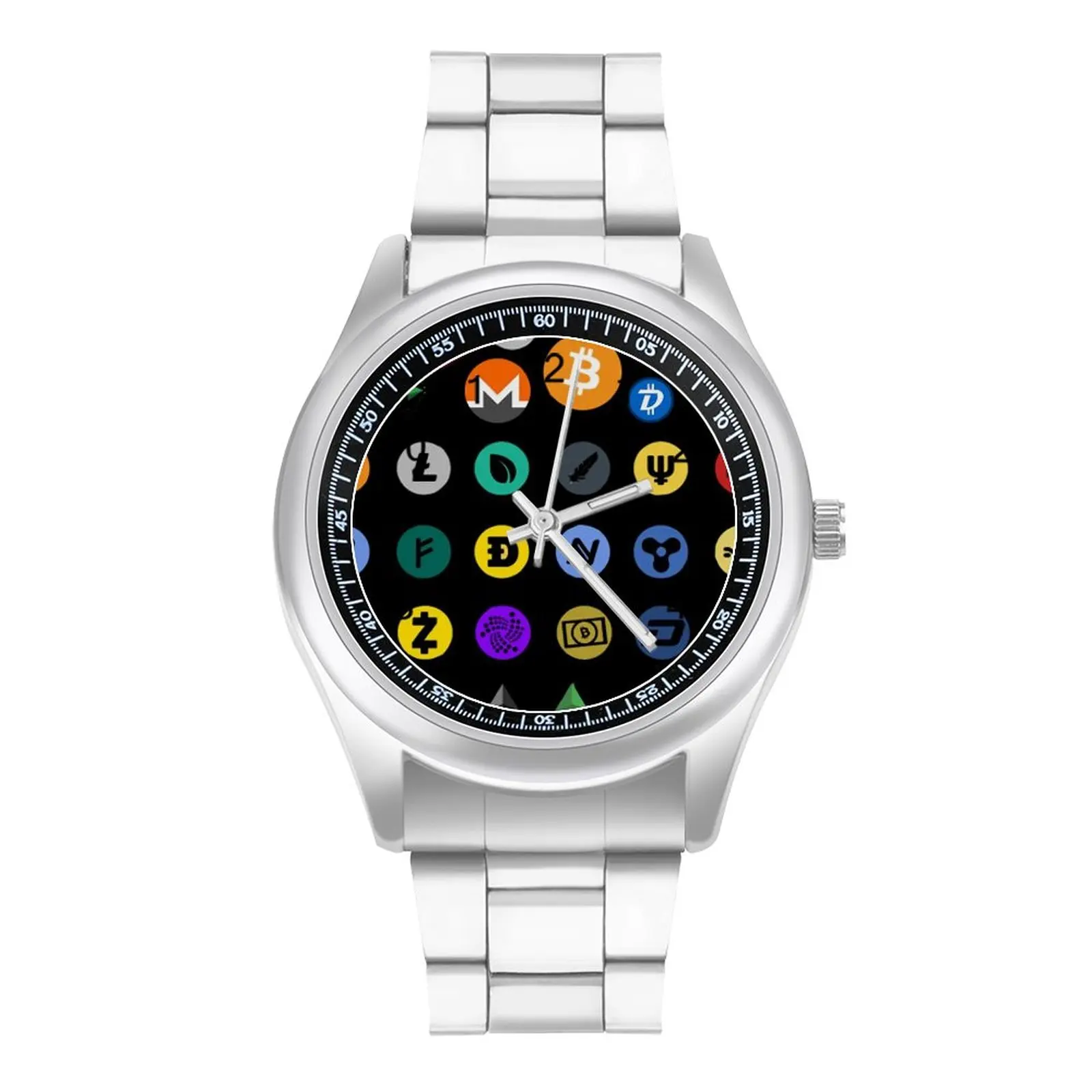 Bitcoin Crypto Quartz Watch Virtual Currency Steel Design Wrist Watch Teens Travel Cute Wholesale Wristwatch