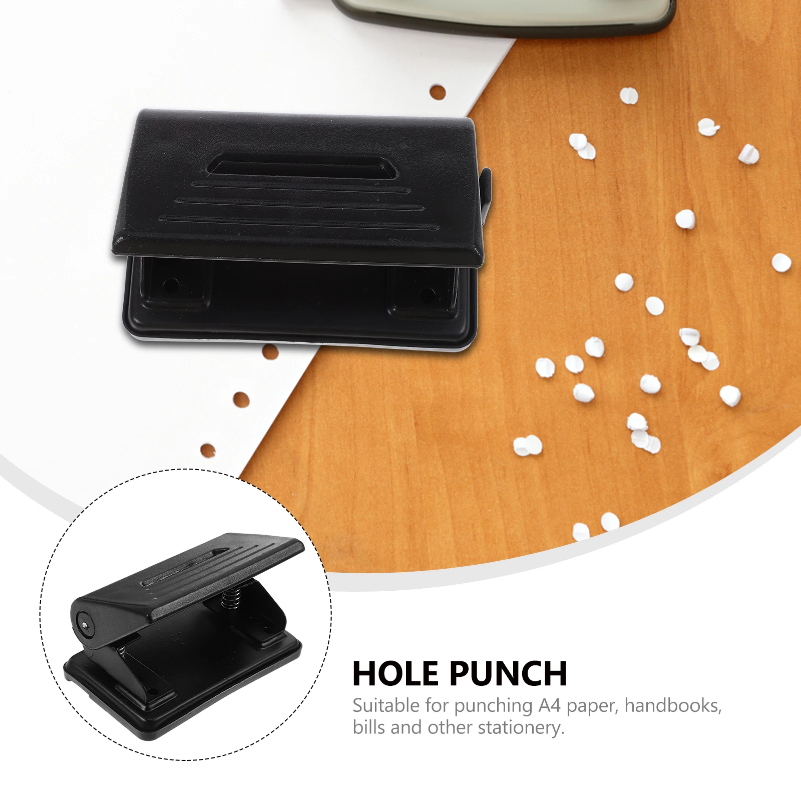 

Double Hole Puncher Small Office Supplies A4 Manual Tool Lightweight Portable Student DIY Art Project