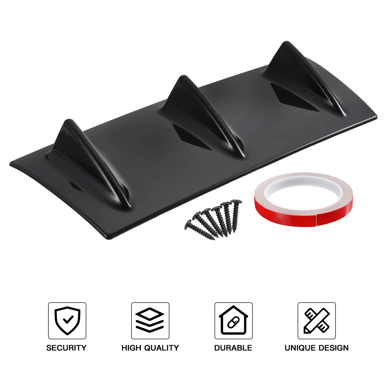 

Car Rear Spoiler Universal Diffuser ABS Material Noise Reduction Simple Installation Car Back Bumper Spoiler Lip Auto