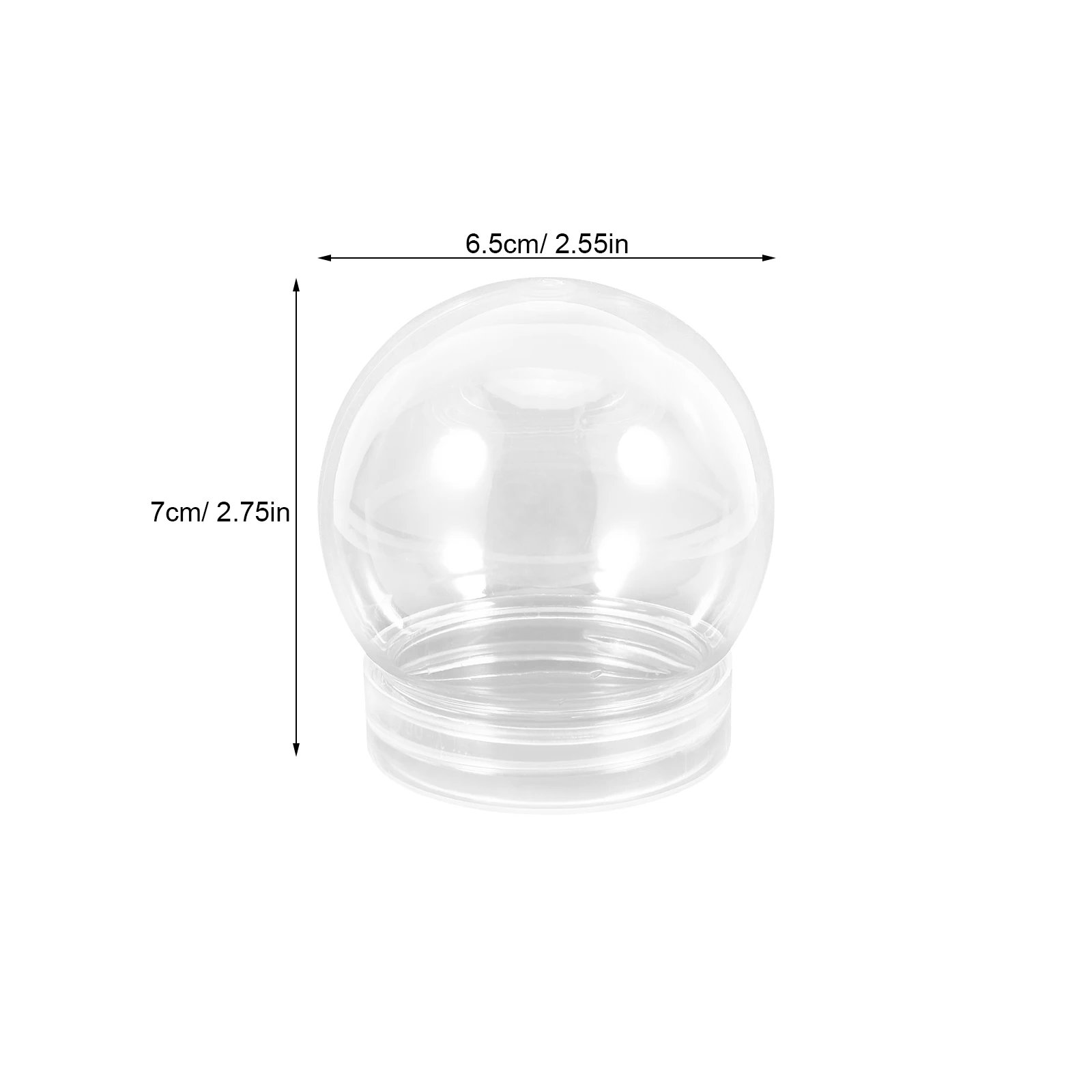 10Pcs 300ml DIY Plastic Bottle Empty Water Globe Christmas Snow Snowglobe Making Empty Snow Globe Making Prop Clear