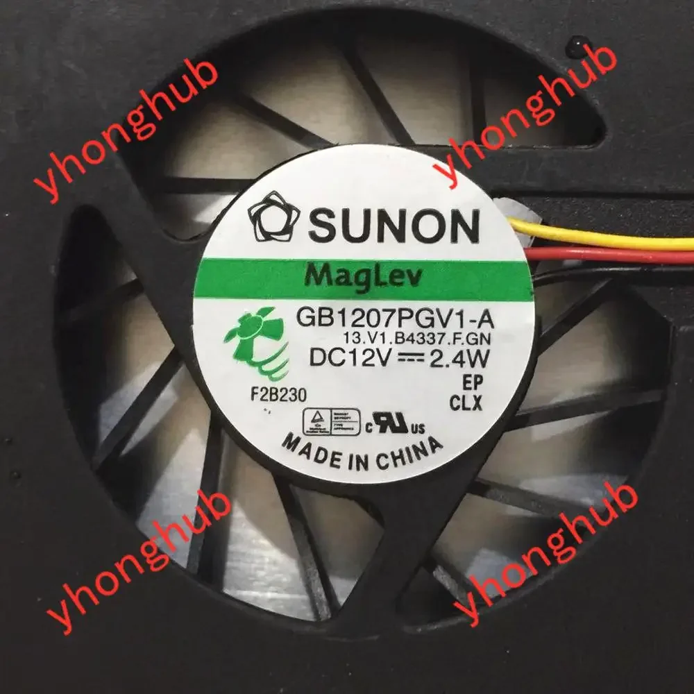 Ventola di raffreddamento per server SUNON GB1207PGV1-A 13.V1.B4337.F.GN CC 12 V 2,4 W a 3 fili
