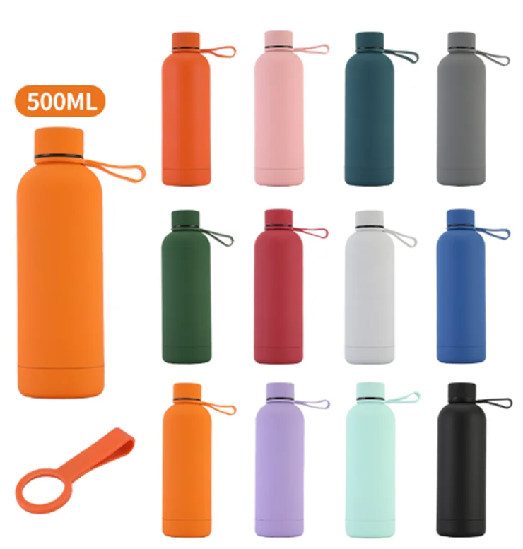 350ml 500ml 750ml stainless  sports  Vacuum  insulated drink bottle Wine tumbler Bottle with straw Kawaii bottle Water flask