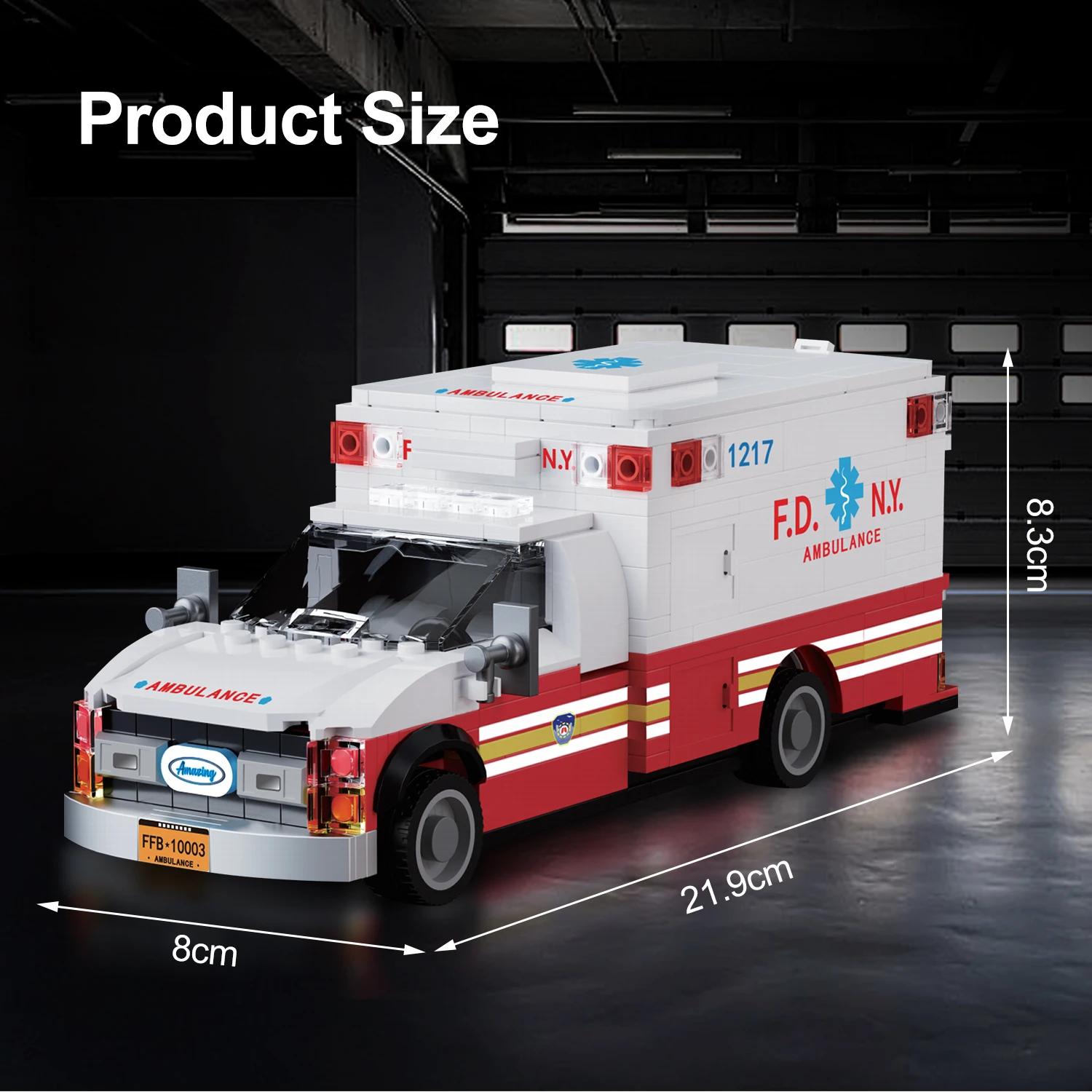 660PCS Amerikaanse Ambulance Bouwstenen Met Brancard Stad Noodvoertuig Model Bricks Ornament Kids DIY Speelgoed Vakantiecadeau