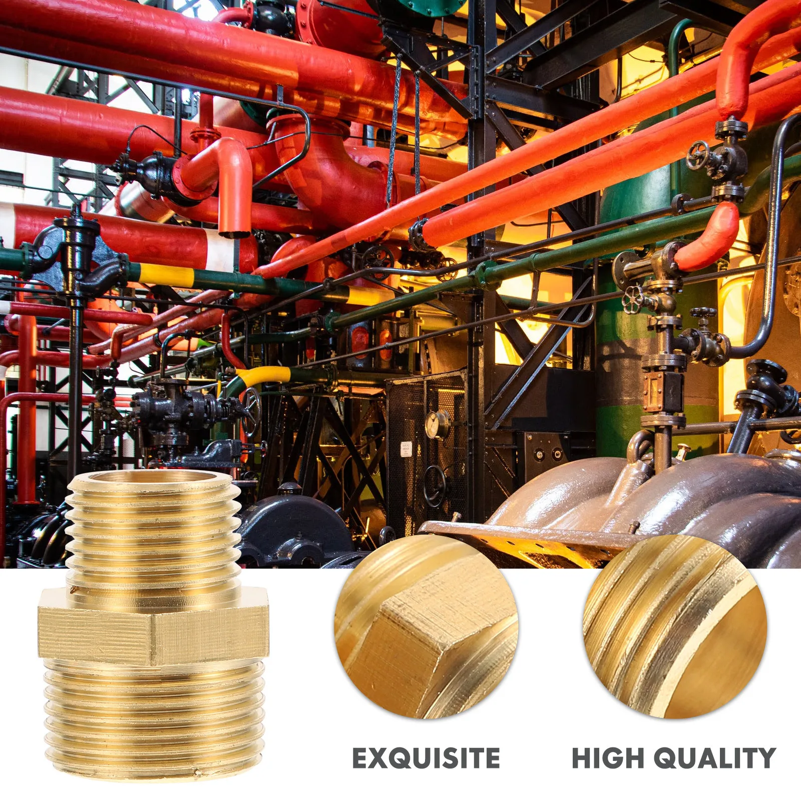 2Pcs Copper Fittings Professional Tube Connectors Sturdy Trustworthy Multi Job Capable Save Repair Costs Water Fitting