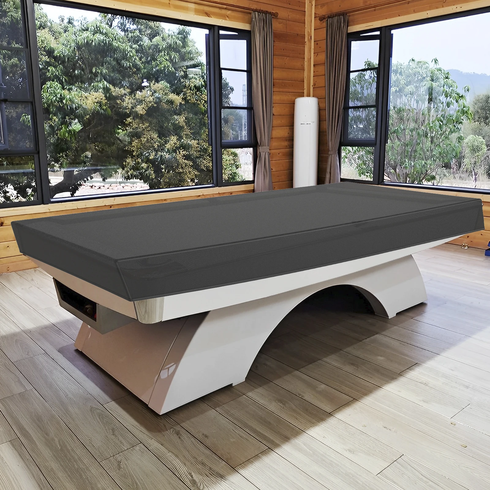 

7/8FT Pool Table Dustproof Cover 210D Oxford Cloth Waterproof Billiard Table Protector With Storage Bag Washable Furniture Cover