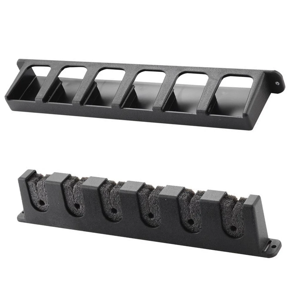 Parede montado Pesca Rod Rack, Pesca Pólo Titular, 6-Rod cremalheira de armazenamento, montagem na parede Horizontal e Vertical, 2PCs