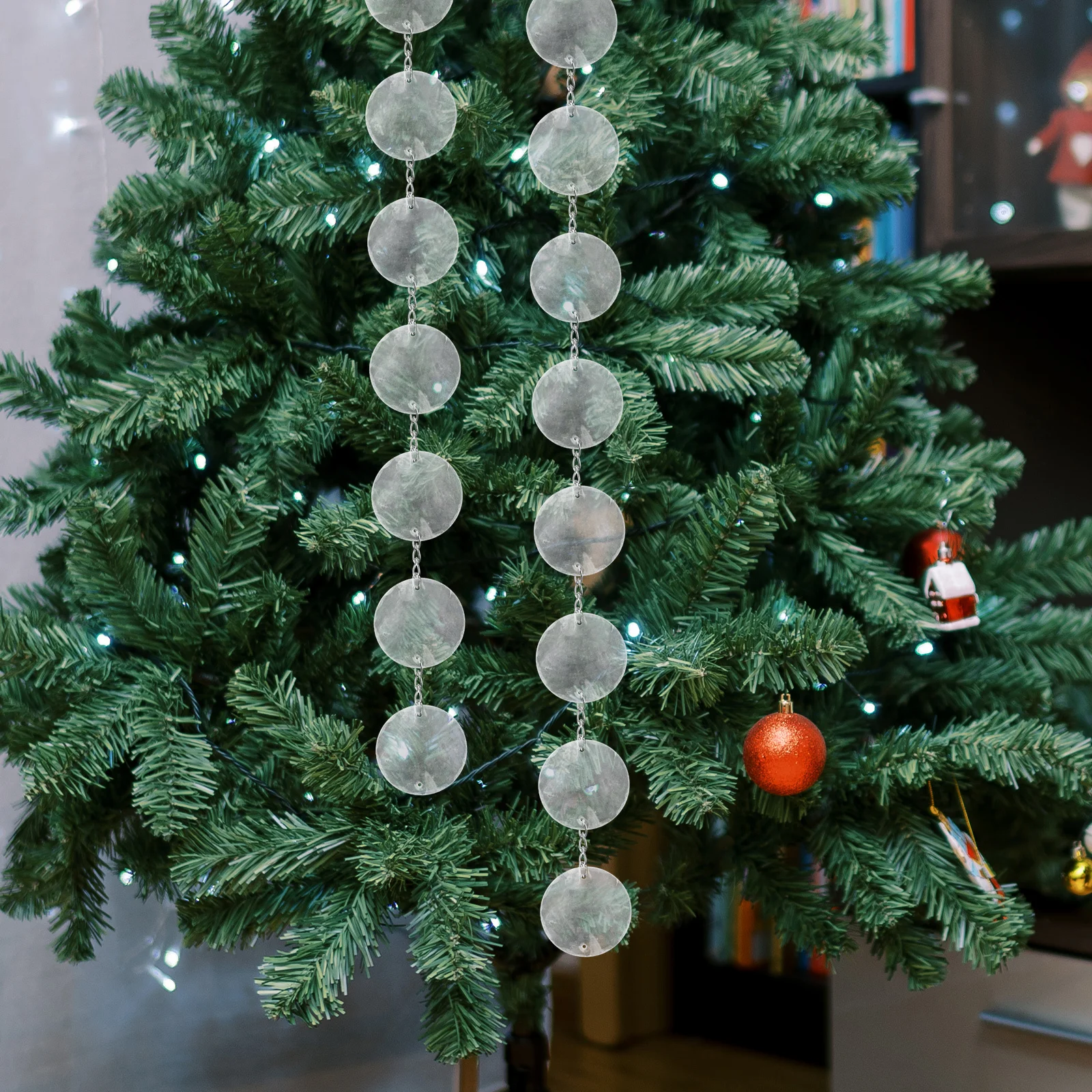 

100pcs Round Shells Pieces Natural Flat Slices For Diy Jewelry Making Wind Chime Craft Beading Supplies Decorative Charms