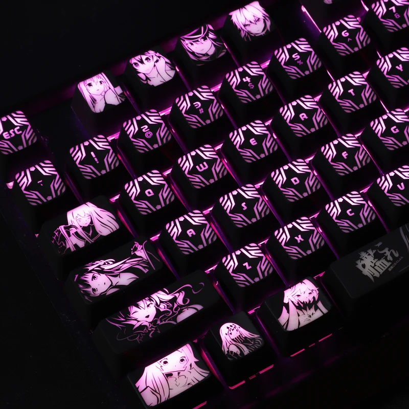 Imagem -02 - Corsair Razer e Conjunto de Teclado Mecânico Padrão Keycap High-end Black Hole Coating Keycaps para Coleção