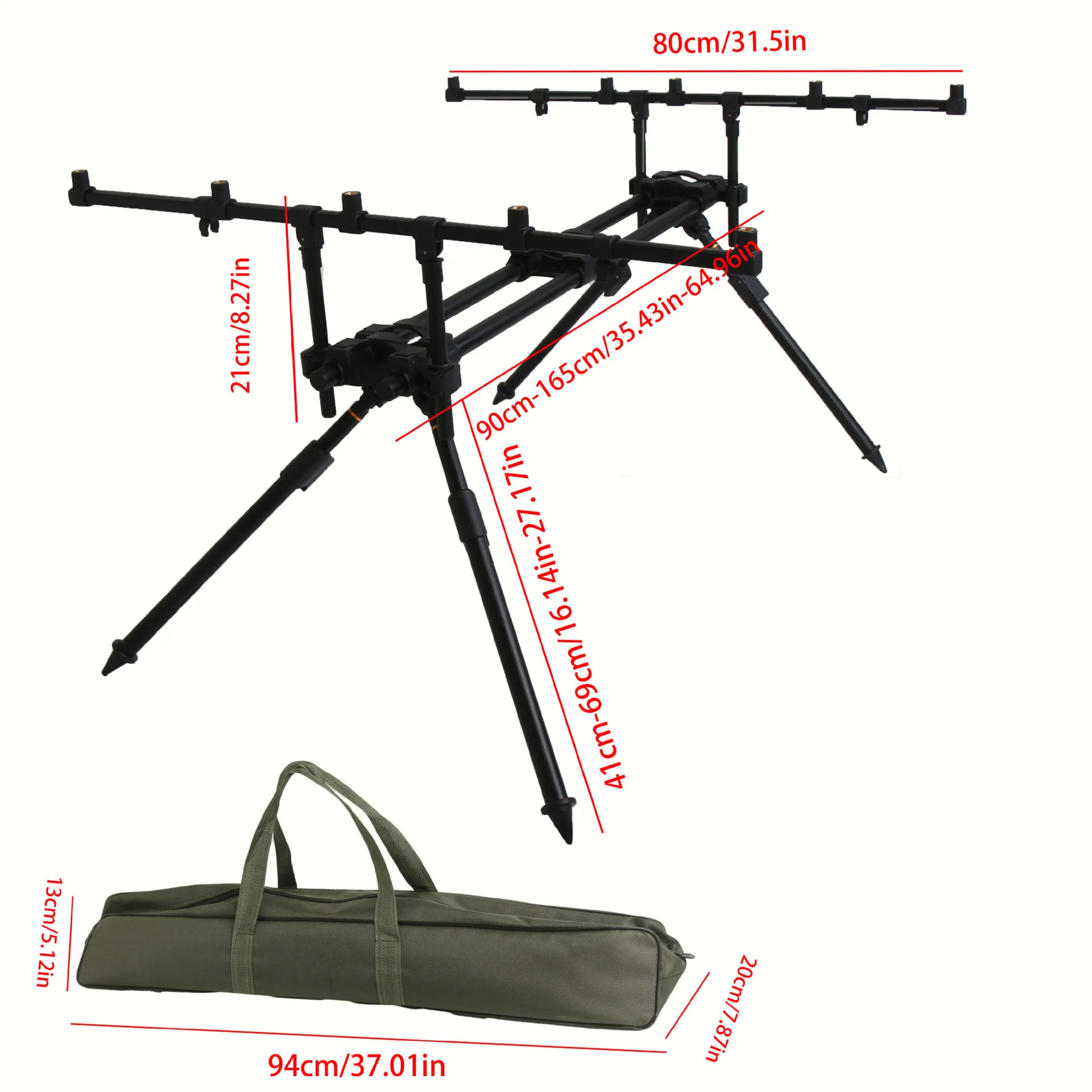 Aluminum alloy telescopic sea rod, sea fishing stand, long-distance casting rod bracket