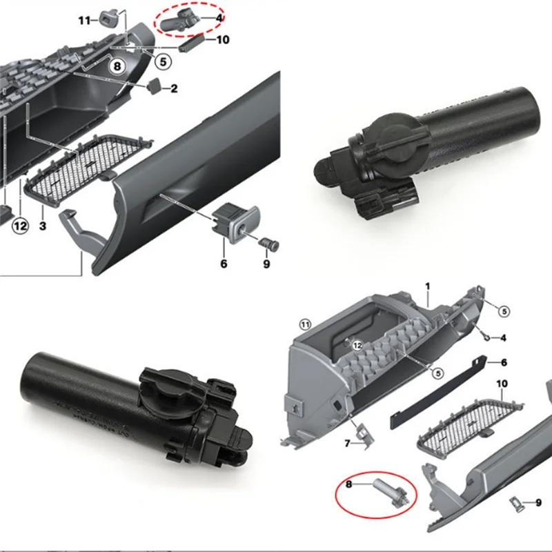 

A57E-Car Glove Box Shock Absorber 51169227250 For BMW 1 2 3 4 Series F20 F21 F22 F30 F31 X5 F15 X6 F16 Tool Box Damper LHD