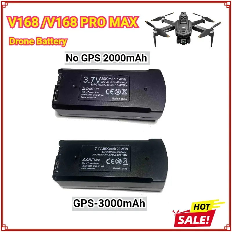 

V168 GPS Drone Battery for V168/V168 PRO/ V168PRO MAX NO GPS /GPS Battery for V168 PRO Battery Propellers Wholesale Accessories