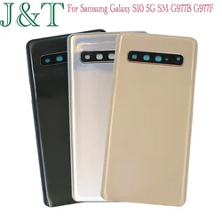 For Samsung Galaxy S10 5G SM-G977B G977F Battery Back Cover Rear Door 3D Glass Panel Housing Case Adhesive +Camera Lens Replace