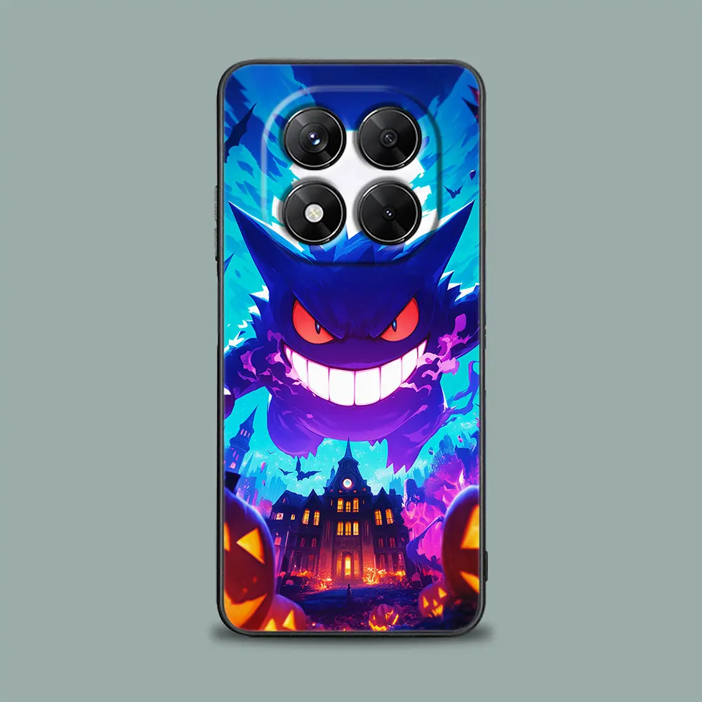 Halloween Plkachu Gengar Anime Phone Case for Xiaomi Redmi 14C 12C 10C 13C 4G Redmi Note 14 13 12 11 10 Pro Plus 5G 11S 9S Cover
