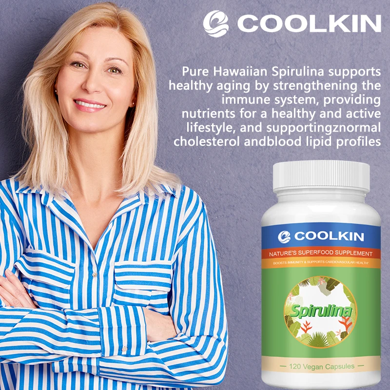 Pure Hawaiian Spirulina Capsules - Helps Detoxification, Immune System, Cardiovascular, Antioxidants