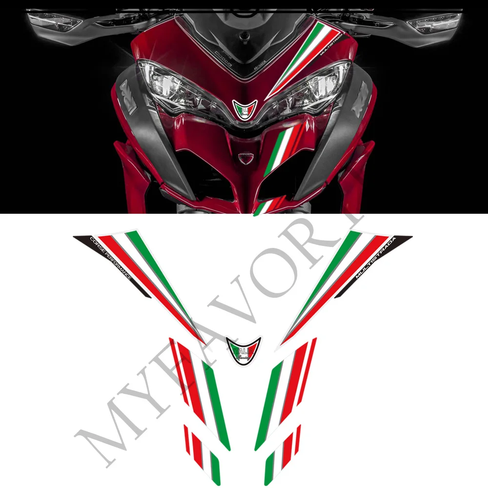 Untuk Ducati MULTISTRADA 1200 S 1200 S bodi sepeda motor Fairing Fender Tank Pad pelindung stiker Set