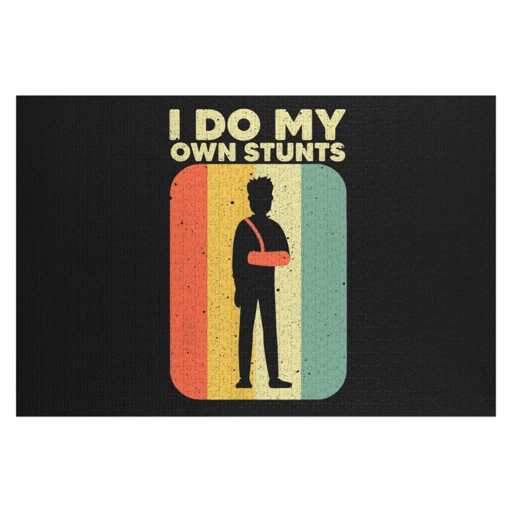 Funny Broken Arm Art For Men Women Kids Broken Arm Wrist Jigsaw Puzzle Wooden Adults Personalize Custom Photo Photo Puzzle