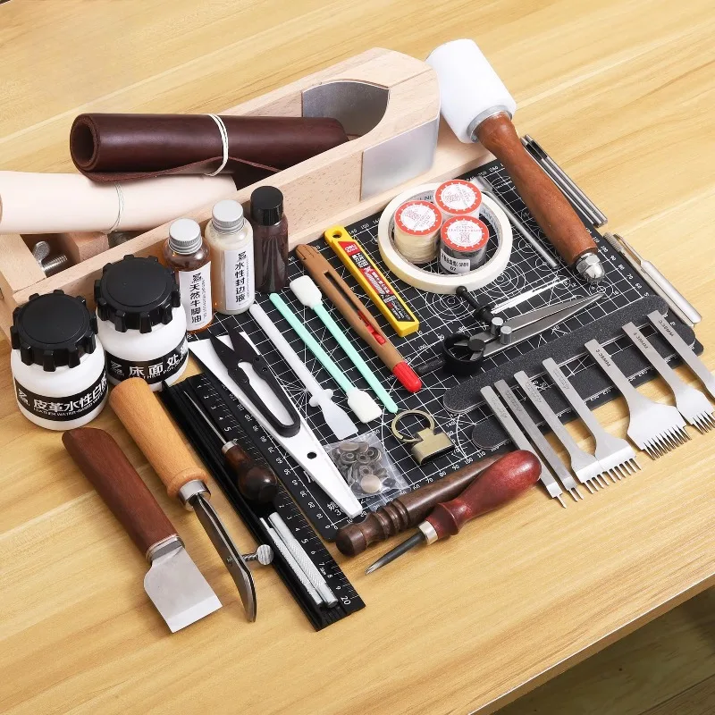 Handbag Wallet DIY Handmade Leather Work Tools Set Bag Professional