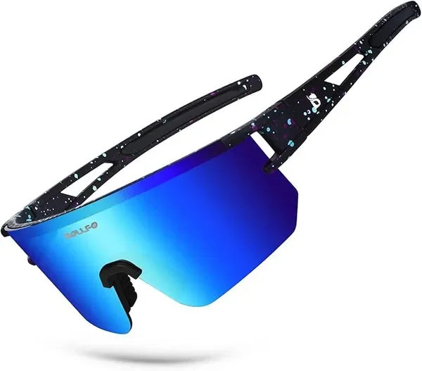 

Polarized Sports Sunglasses,UV400 Protection Outdoor Glasses for Men Women Youth Baseball Cycling Running Driving Blue