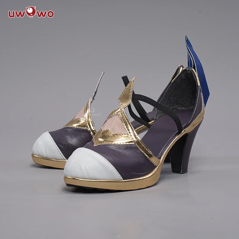 Juego de Cosplay Genshin Impact Yelan, zapatos de Cosplay Liyue Hydro, uniforme encantador para mujer, traje de juego de rol para fiesta de Halloween