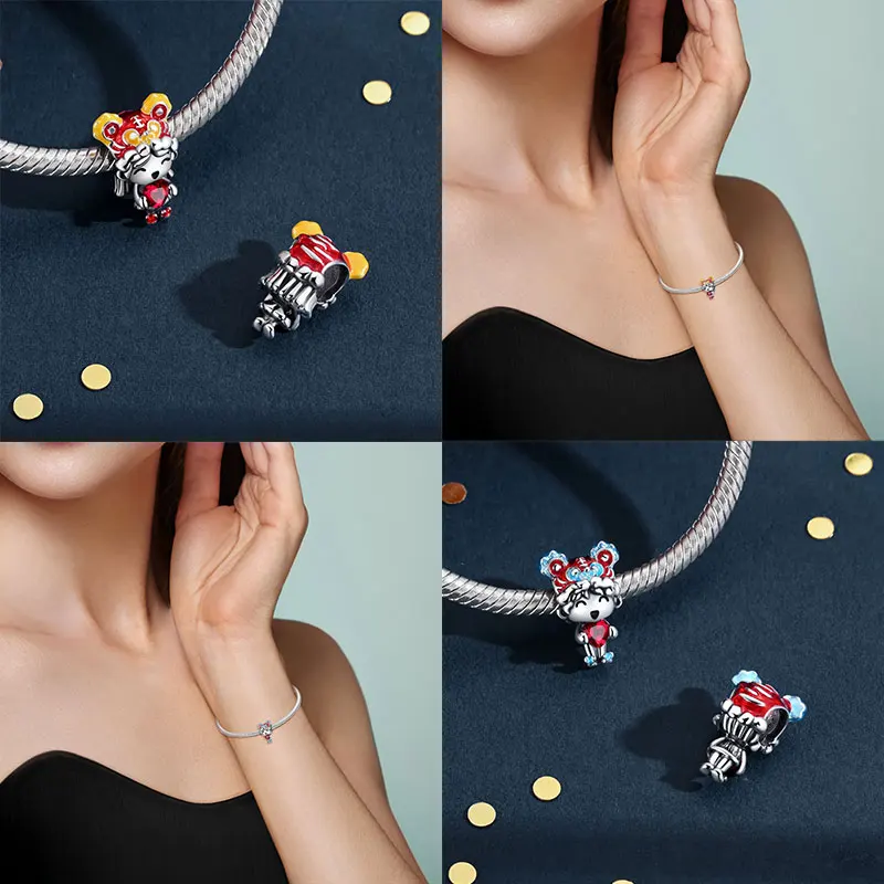 925 Sterling Silver Boy Girl Princess Prince Charm Beads Fit Charm Original Bracelet for Women DIY Jewelry Making Gifts