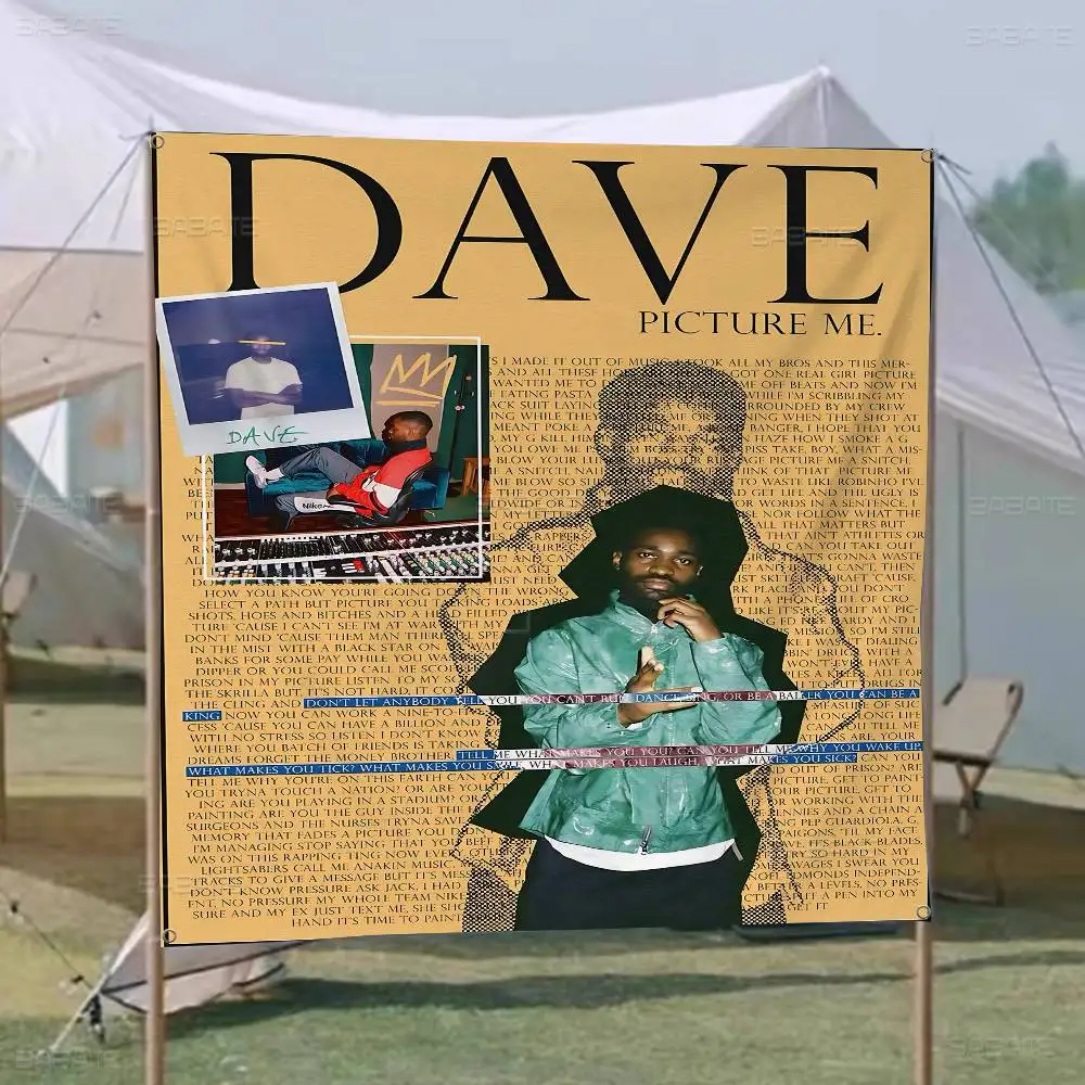 Pop Hip Hop Rapper Dave Large Size Flags Printing Patterns Interesting Birthday Party Decorations Banner