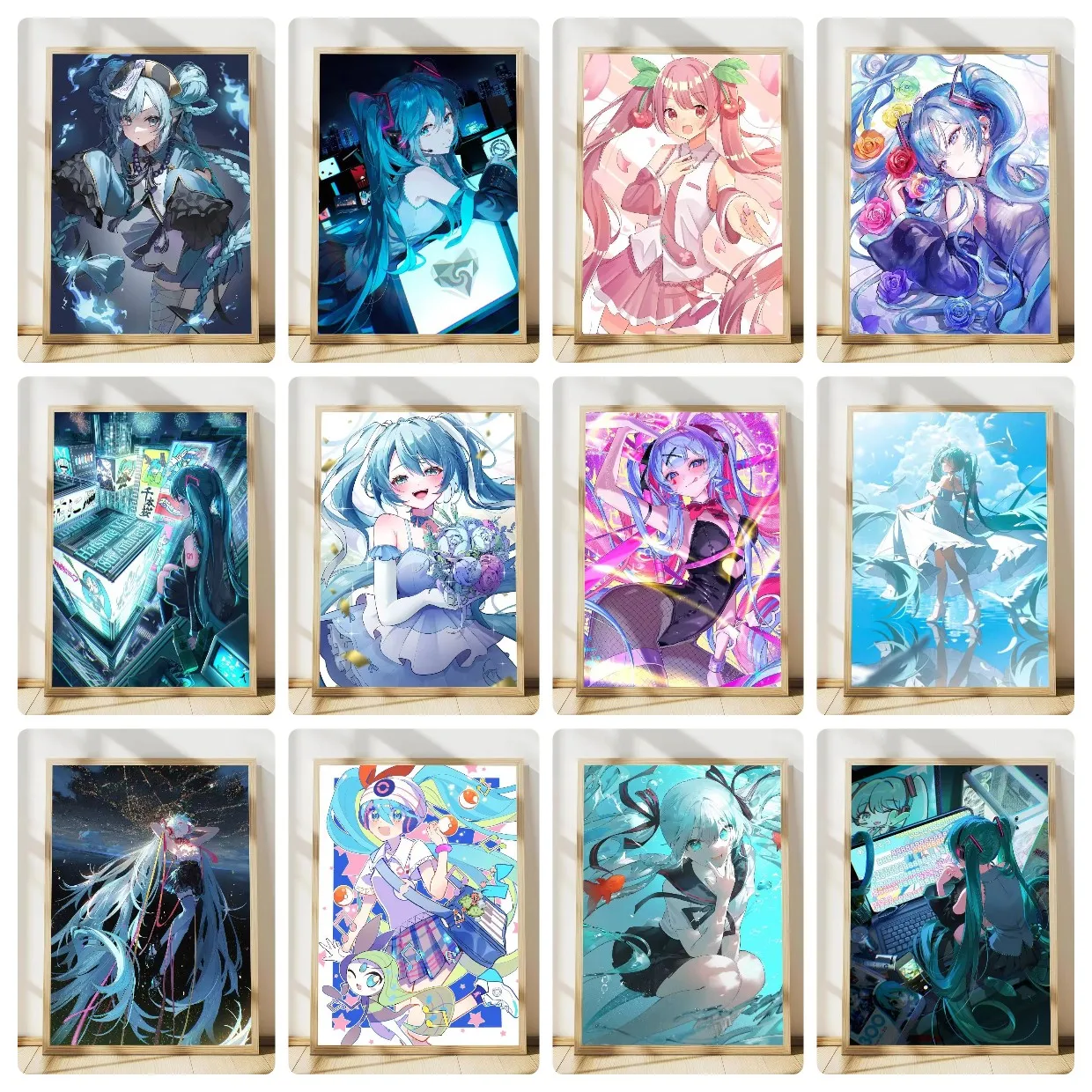 Diamantmalerei Miku Anime Diamant-Mosaik Handgemachte Kunst Exquisites Kreatives Geschenk Heimdekoration