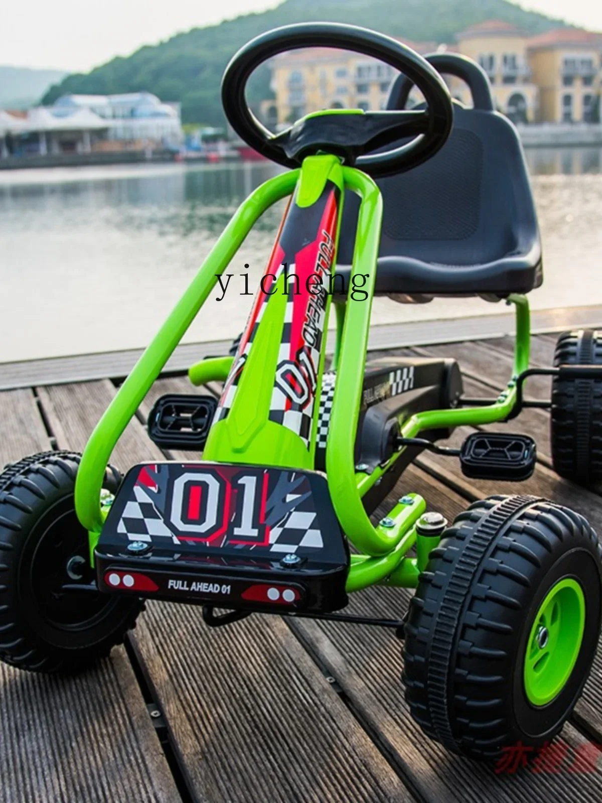 Kart dźwigniowy dla dzieci z czterema kołami, zabawka na pedały, duży i mały rozmiar, sprzęt do ćwiczeń, sportowy wózek, rower na pedały dla chłopców i dziewczynek, rowerek dla niemowląt.