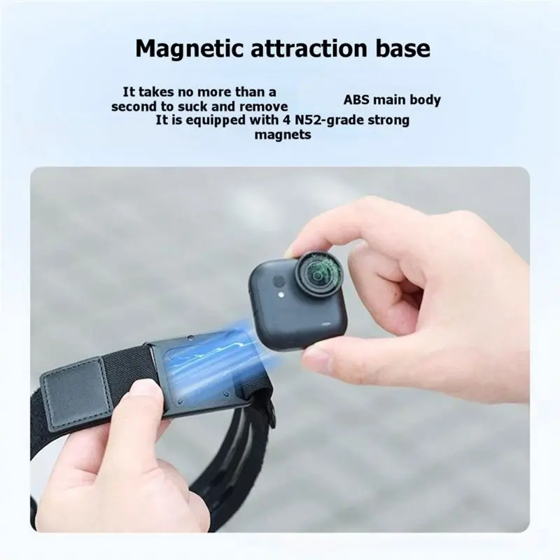 A24U Magnetic Easy Clip Head Strap For GO Ultra Lightweight Headband Mount For Sports Running Hiking Vlogging