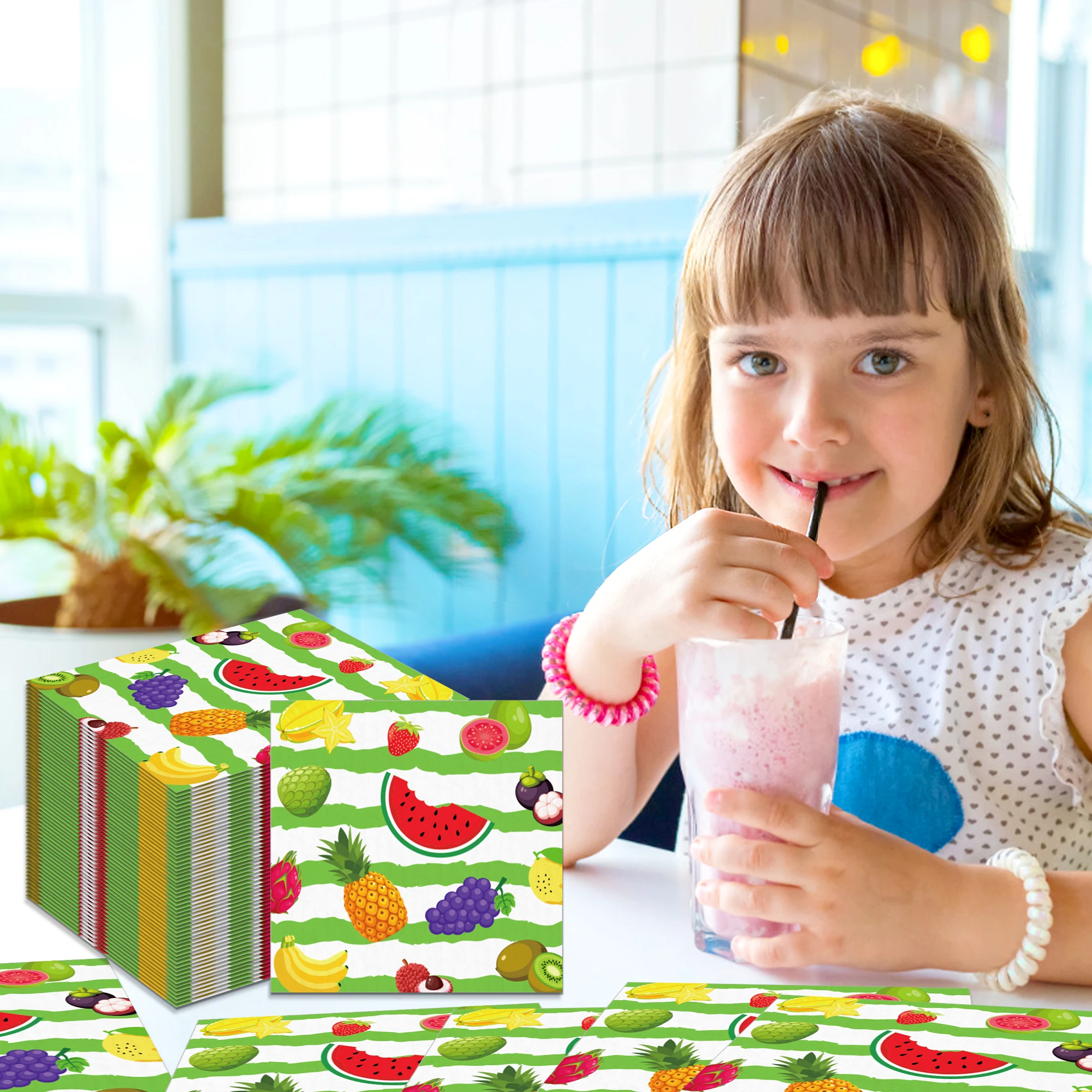 20/40/60 Stück Servietten für Geburtstagsfeier, Einweggeschirr, Abendessen, Papierservietten, Taschentücher ‌ Esszimmer ‌ Dekor für Kindergeburtstag – Detail 15