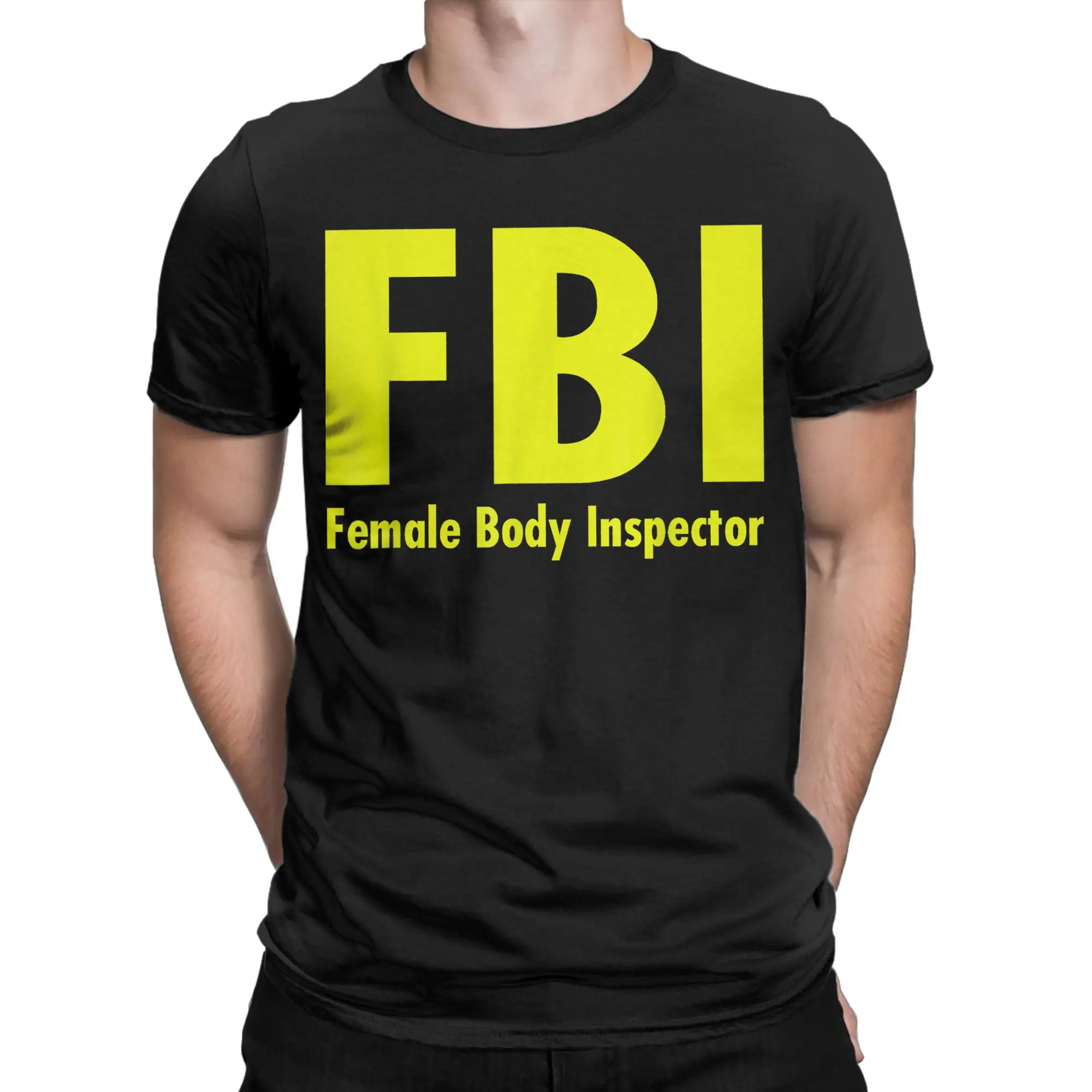 الصيف مكتب التحقيقات الفيدرالي أنثى الجسم المفتش الهبي تي شيرت القطن التي شيرت للرجال Y2K عادية كبيرة الحجم قصيرة الأكمام تي شيرت #2
