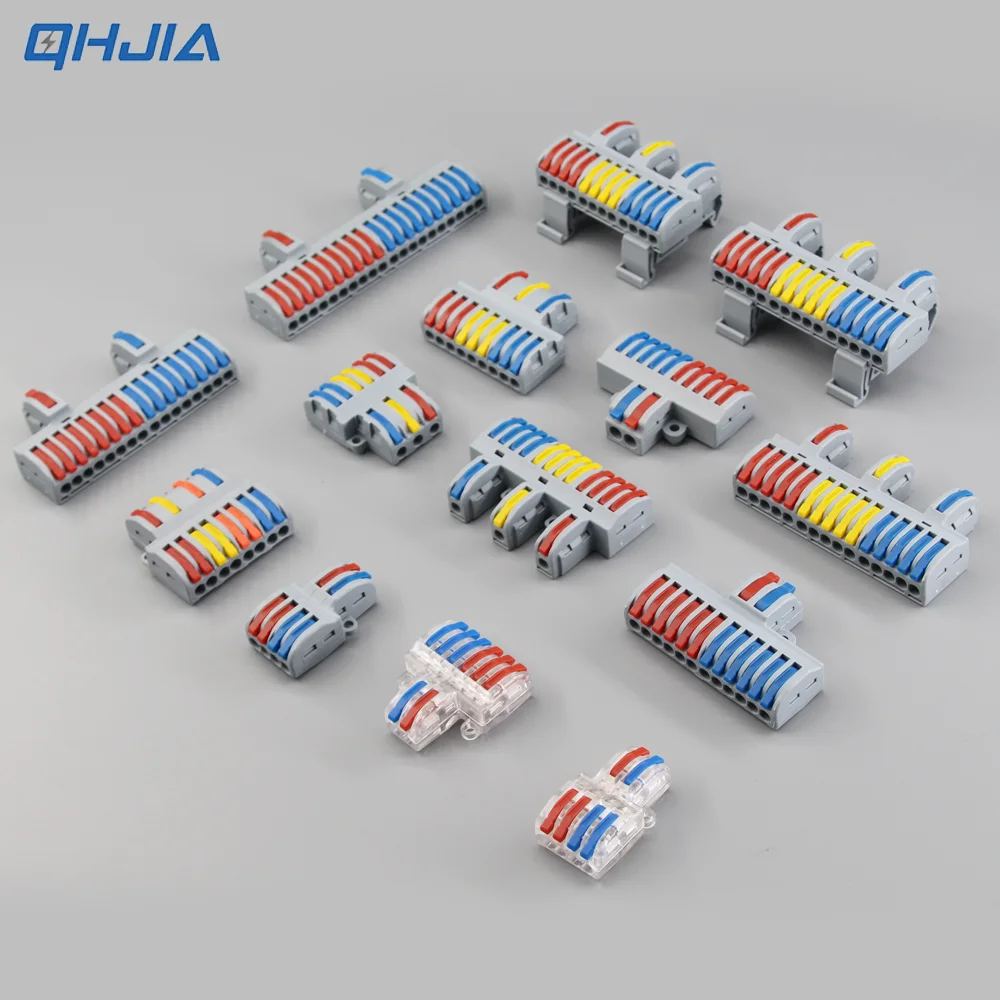 

10/100 PCS 1-in-Multi-Out Fast Connectors Universal Compact Splitter Push-in Terminal Block Easy Install for Home Secure Wiring