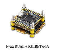 JHEMCU F7 Stack F722 Dual Flight Controller with RuiBet 60A ESC 3-6S 30.5*30.5mm for RC FPV Freestyle Drone