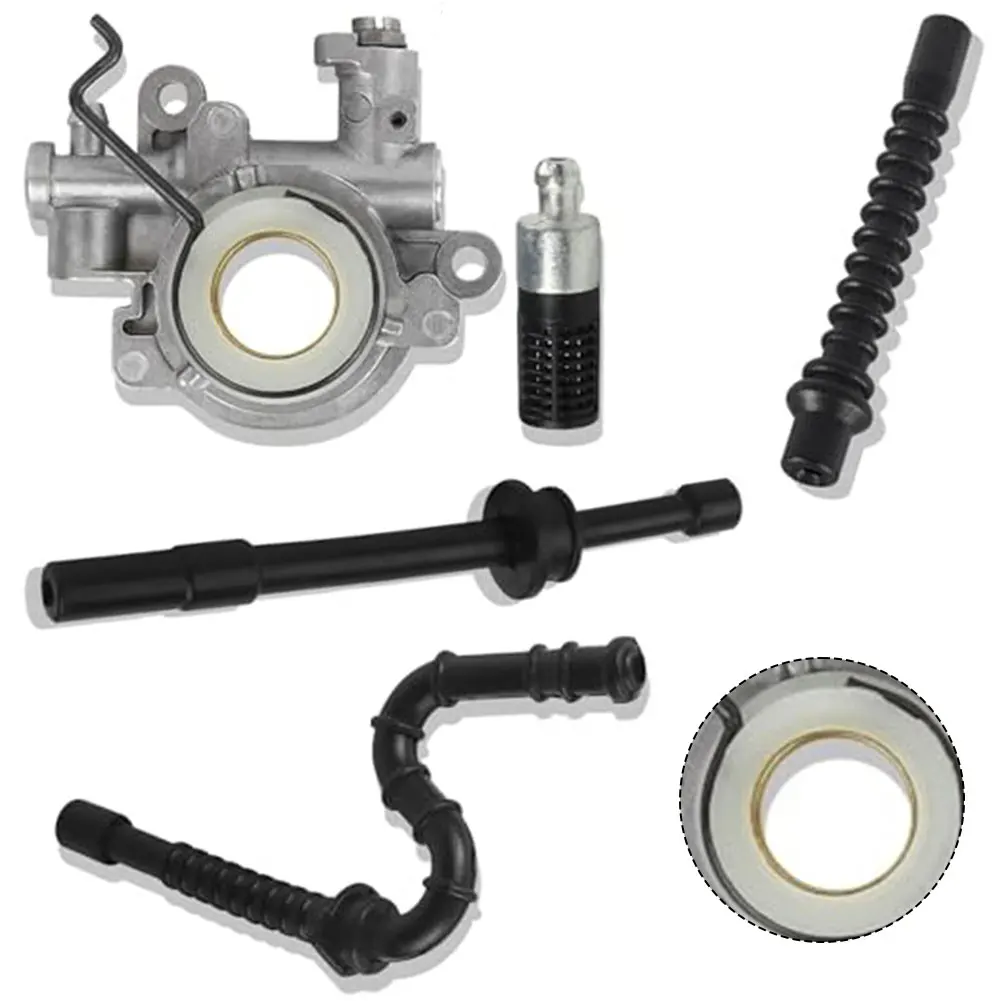 Oil Pump Worm Gear Spring Fuel Oil Filter Line Kit for 029 039 MS290 MS310 Models Engine Fuel Flow Replacement Parts