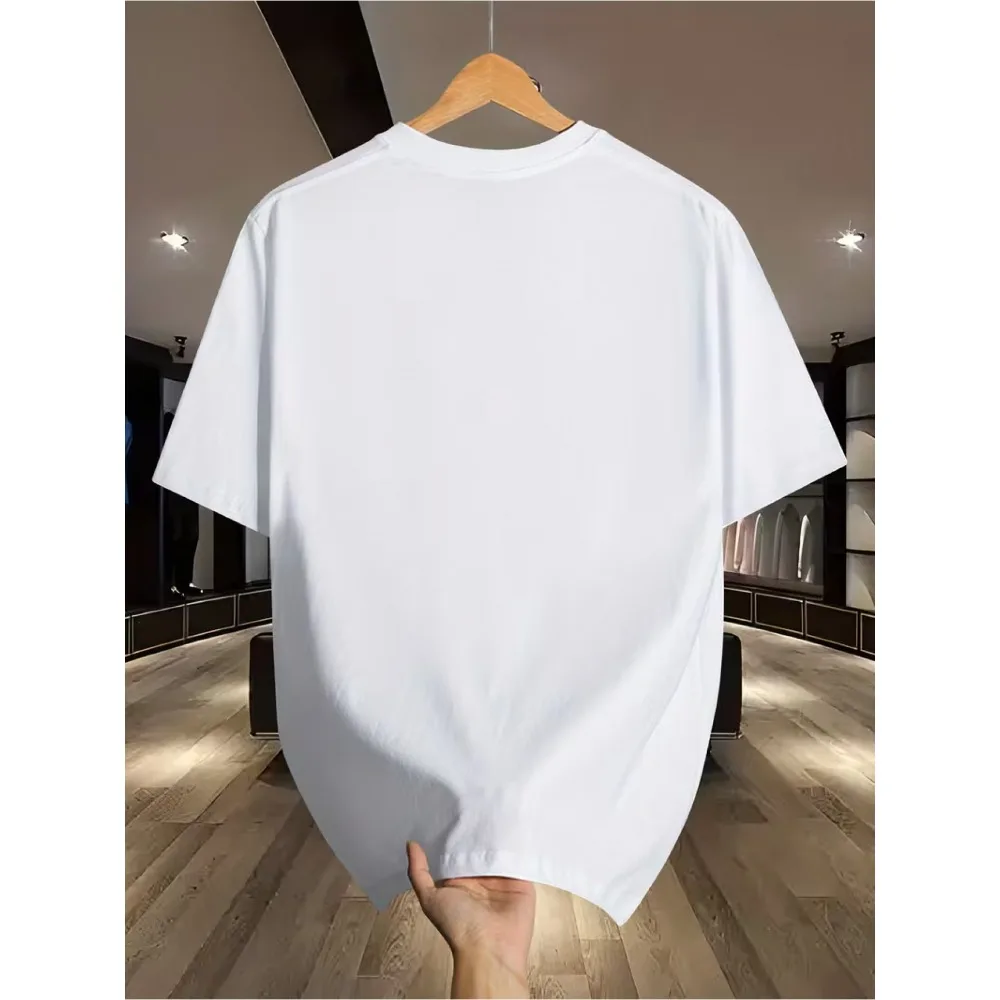 Men's casual summer T-shirt. What I love is either expensive or gold printed short sleeved round neck  shirts for men