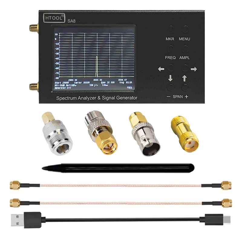 SA6 Upgrade SA Spectrum Analyzer Russian British Chinese 35-6200 MHz Signal Generator Logarithmic Periodic Antenna 100M-12GHz