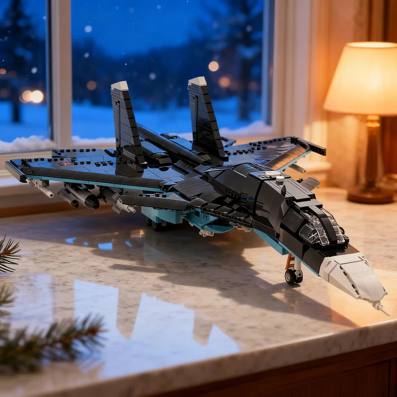2016pcs MOC Creator Creator Expert SU-34 Fullback Model Building Blocks Construction Toys Christmas Gifts Collection Craft Brick