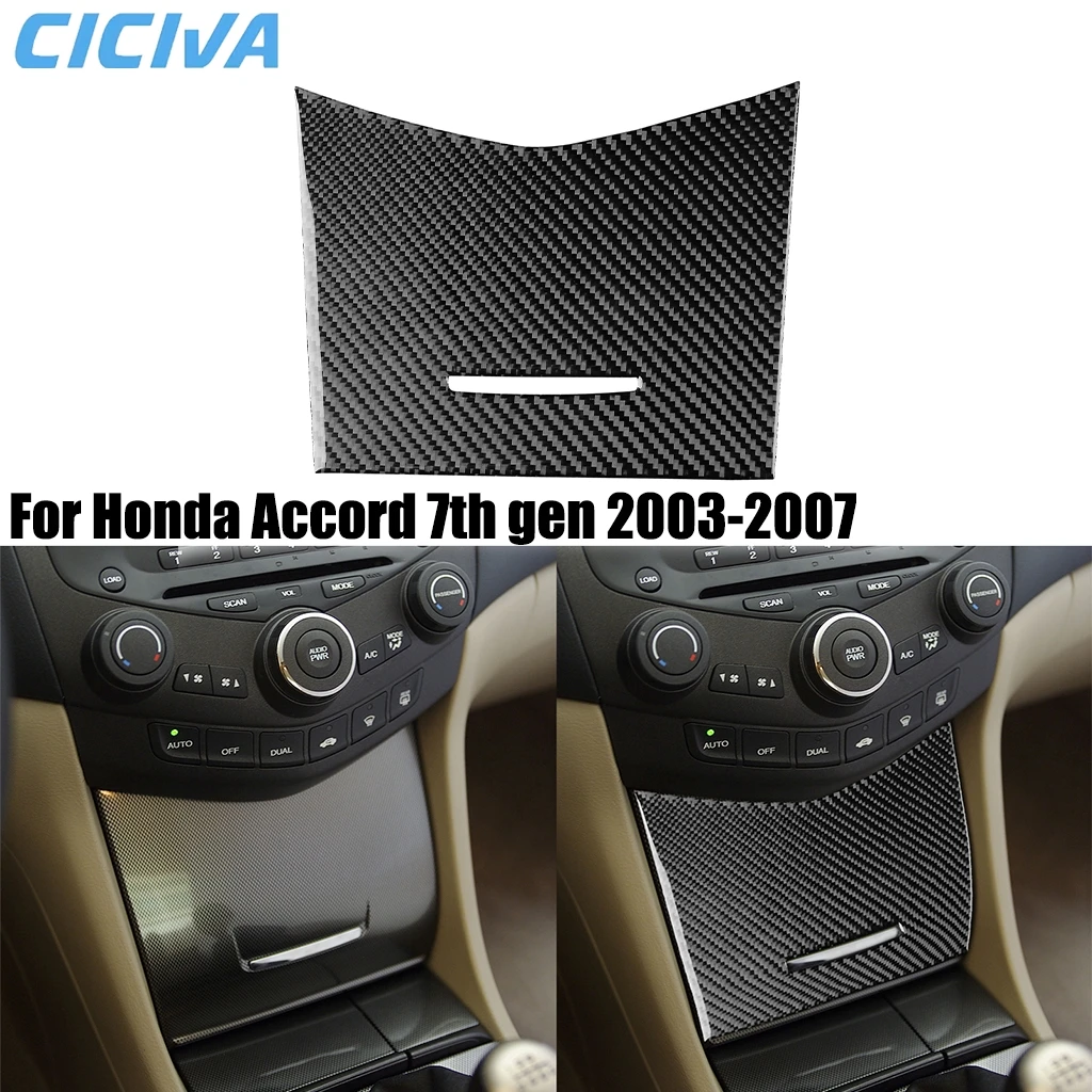 

For Honda Accord 7th Gen 2003-2007 Carbon Fiber Center Console Storage Panel Car Accessories Interior Cover Sticker Auto Trim