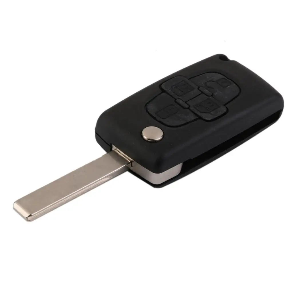 4 Button FOB Remote Key CASE Uncut Blade FITS TO Peugeot 1007 & Citroen C8