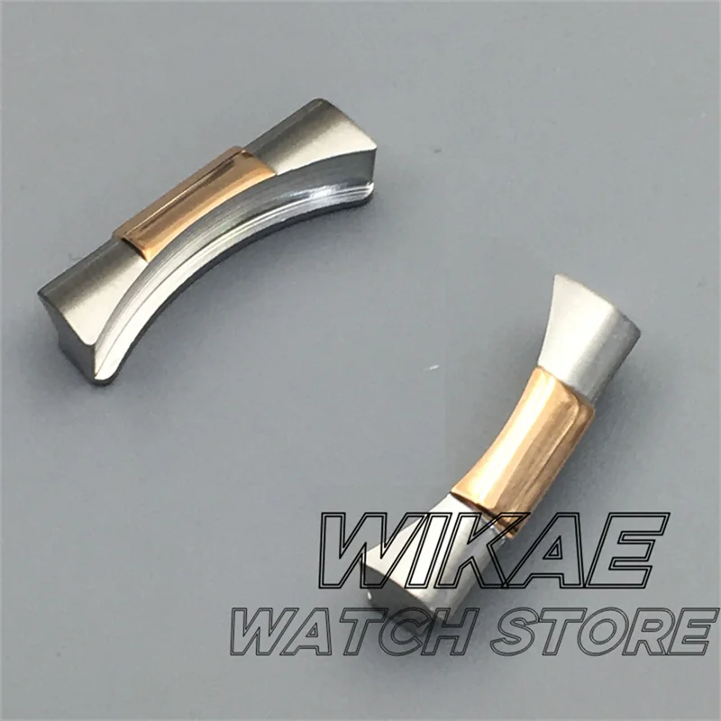 20mm Stainless Steel Curved End Link Fit 20mm Width Lug Watch Bracelet Connector For Jubilee Oyster Watchband Adapter Watch Part