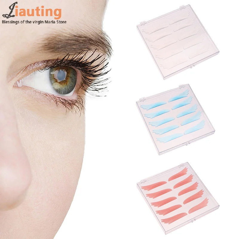 5Pairs/Box Eyelash Extension Silicone Pads Wing Shape Lash Lift Perm Curler Pad Grafting Lashes Eyelash Spacer Makeup Tools