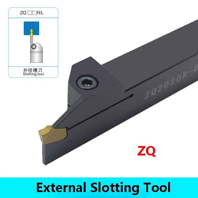 LIHAOPING ZQ ZQ1616 ZQ2020 ZQ2525 R Lathe Machine Cutting Metal Grooving Turning Tools Slotting Bar CNC ZQ2525R-2 ZQ2020R-3 -5 6