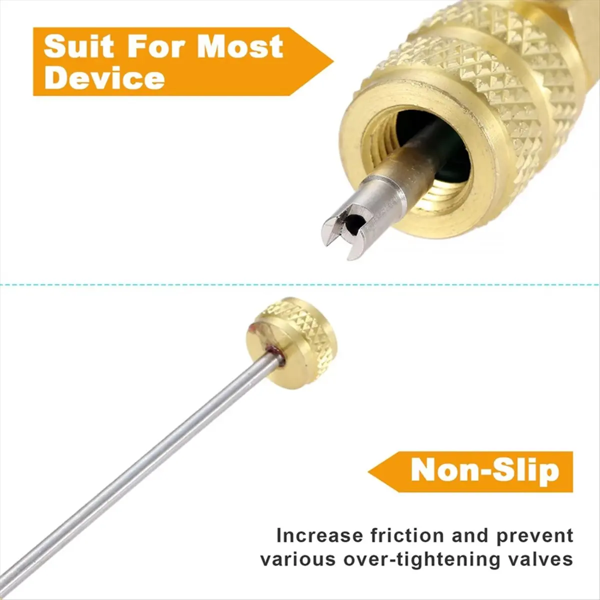 أداة تثبيت مزيل الصمام الأساسية مع 10 قطع من نوى الصمامات 5v1 ومزيل قلب الصمام المزدوج الرأس مع منفذ 1/4 و5/16 [2026 MOCC]