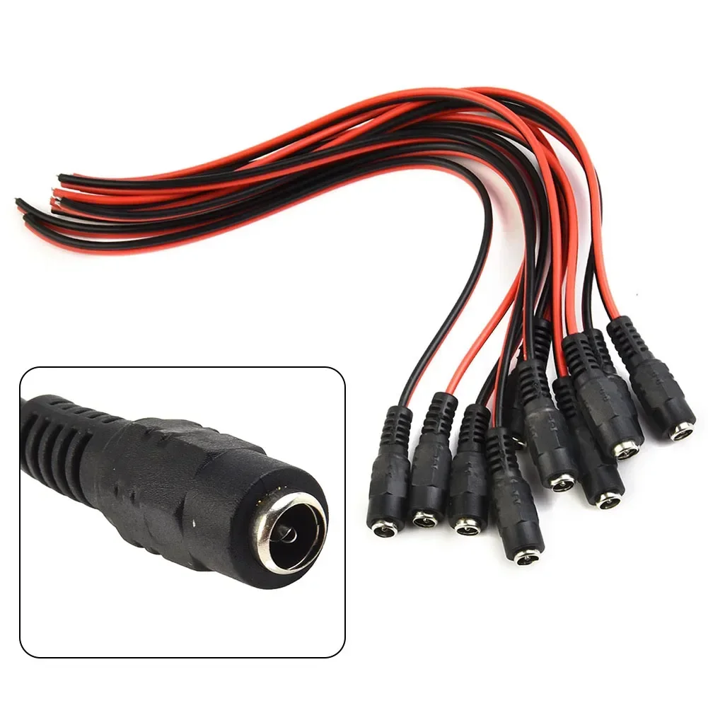 10PCS/Set DC 12V Connector 5.5x2.1mm Male Female Plug DC Power Socket Connector Cable Plug Wire DIY Creative DC Cable